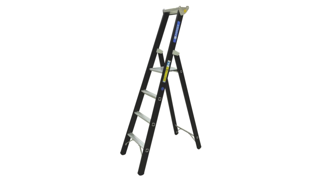 Escalera de tijera Zarges de Aluminio, 4 peldaños