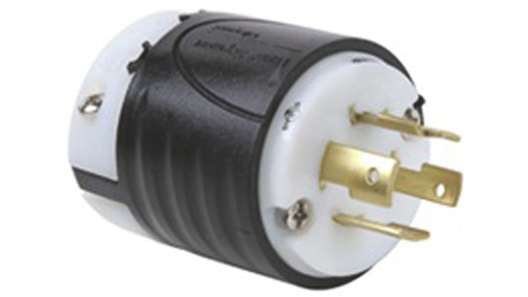 PASS & SEYMOUR Netzstecker Kabel, NEMA L16 - 20P, 480 V / 20A Schwarz, Weiß, für USA