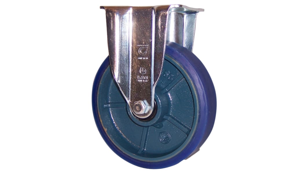 Roulette industrielle Fixe LAG, Acier zingué, Ø 125mm, 400kg