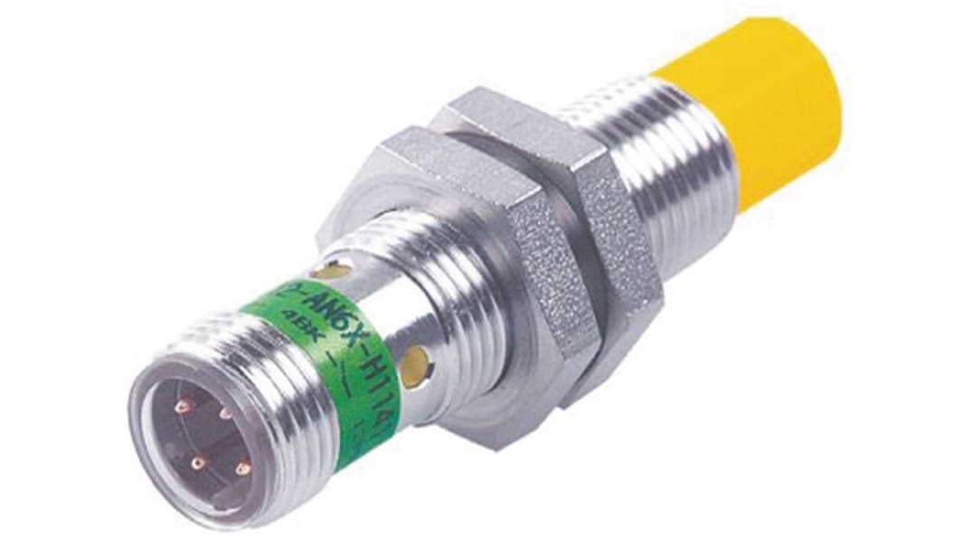 Turck Inductive Threaded Barrel Proximity Sensor, M12, 8 mm Detection, PNP NO, 10 → 30 V dc