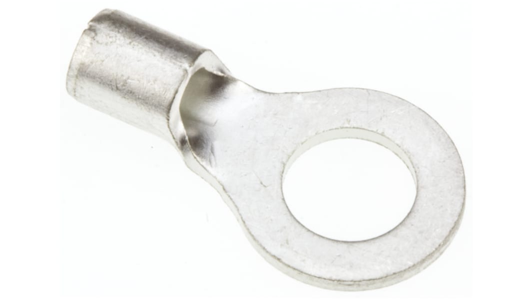 JST, R Uninsulated Ring Terminal, 4mm Stud Size, 1mm² to 2.6mm² Wire Size