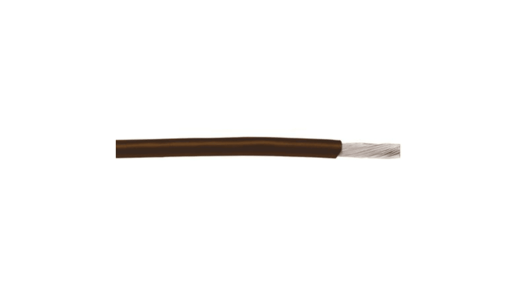 Alpha Wire Hook-up Wire PVC Series Brown 0.52 mm² Hook Up Wire, 20 AWG, 10/0.25 mm, 30m, PVC Insulation, 1553 BR005
