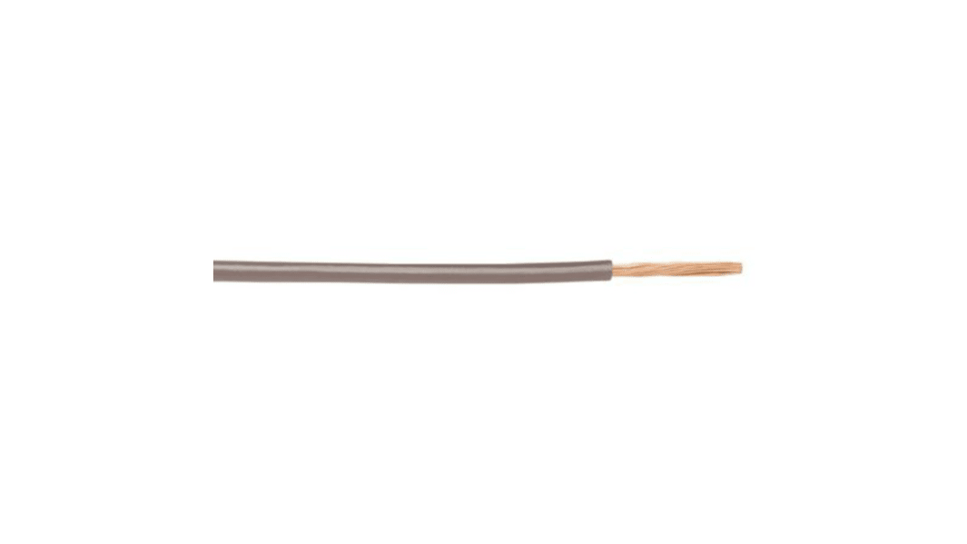 Alpha Wire Hook-up Wire PVC Series Grey 0.2 mm² Hook Up Wire, 24 AWG, 1/0.51 mm, 30m, PVC Insulation, 3050/1 SL005