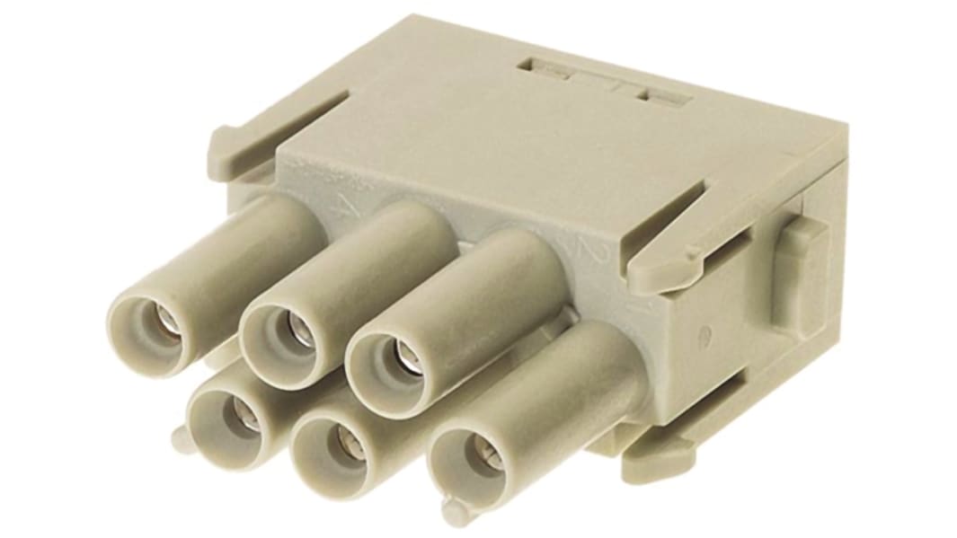 HARTING Han-Modular Heavy duty strømkonnektor modul, 6 polet, 16A, Hun