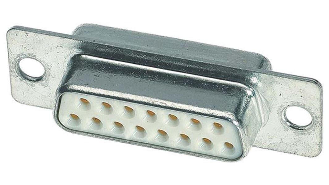 Conector D-sub HARTING, Serie D-Sub Filter, Recto, Montaje en Panel Mount, Hembra, Terminación Soldador, 100,0 V., 7.5A