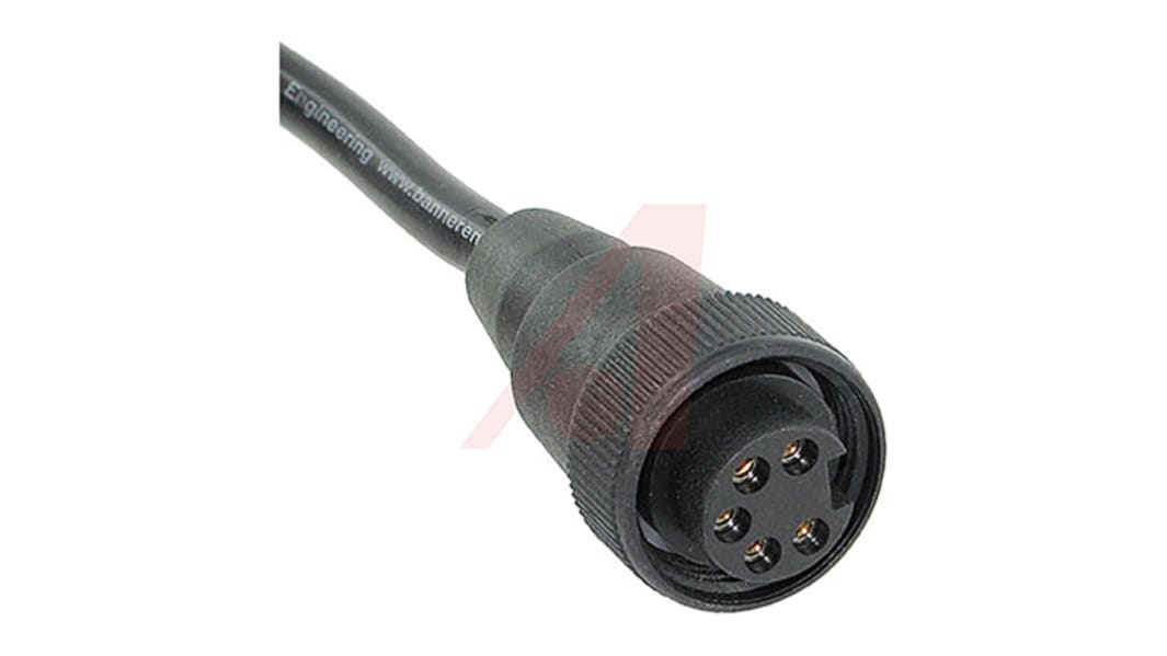 Banner Straight Female 5 way 7/8 in Circular to Unterminated Sensor Actuator Cable, 4m