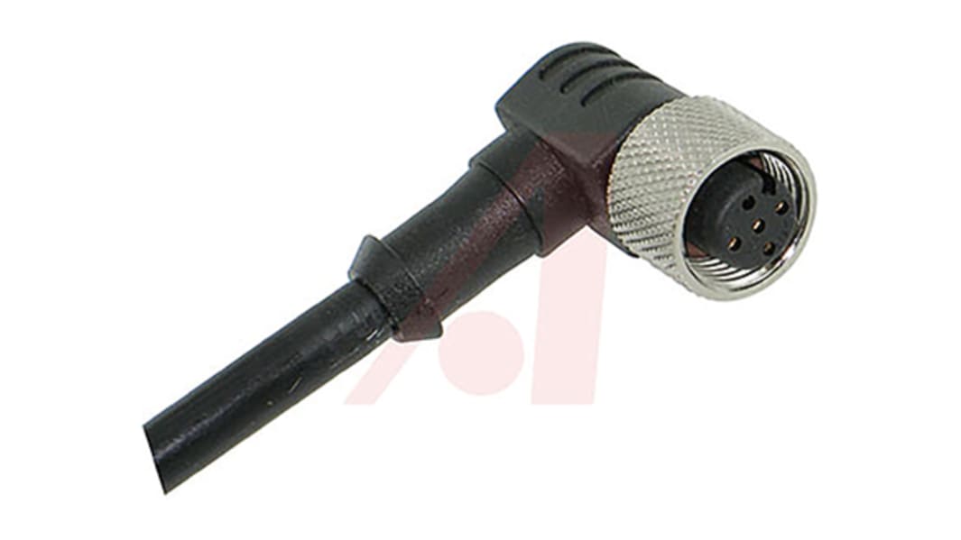 Banner Right Angle Female 5 way M12 to Unterminated Sensor Actuator Cable, 2m