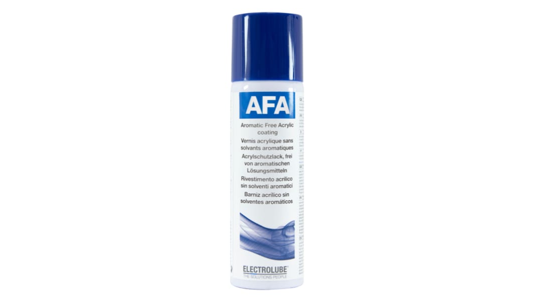 Electrolube Transparent Acrylic Conformal Coating, 200 ml Aerosol, -65°C min, +125°C max