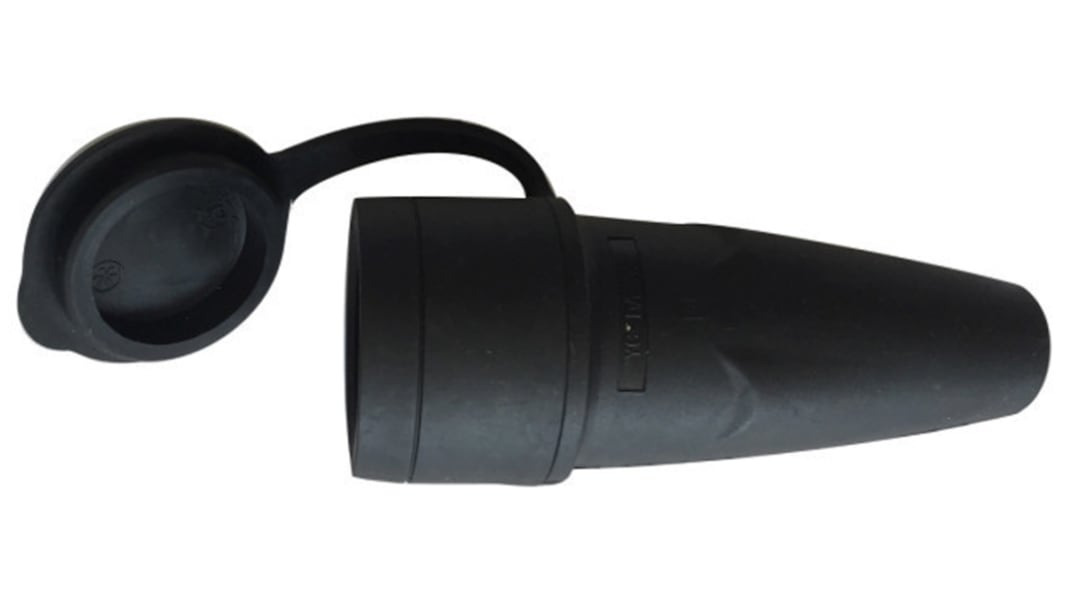 Toma RS PRO de 2P+E de color Negro, para Alemania, 250 V, 16A, Montaje de Cable