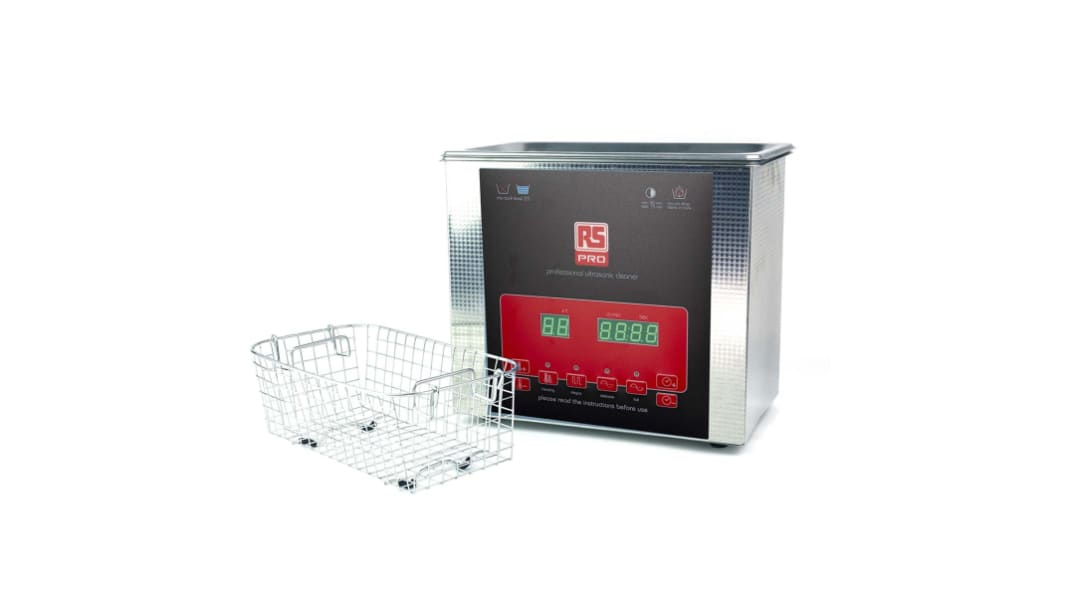 RS PRO Ultrasonic Cleaner, 100W, 3L