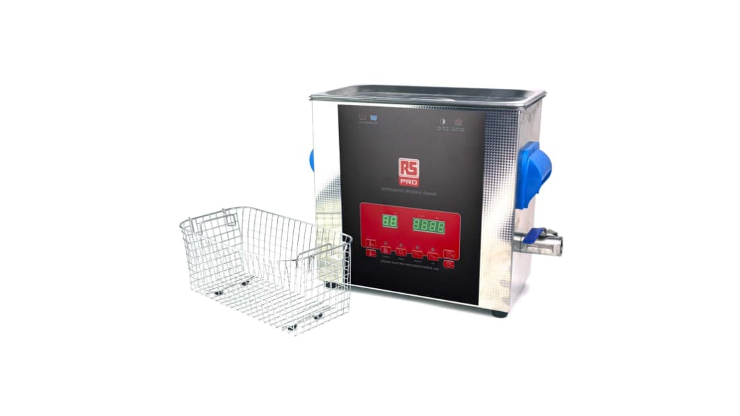RS PRO Ultrahangos tisztítóberendezés, 300W, 6L