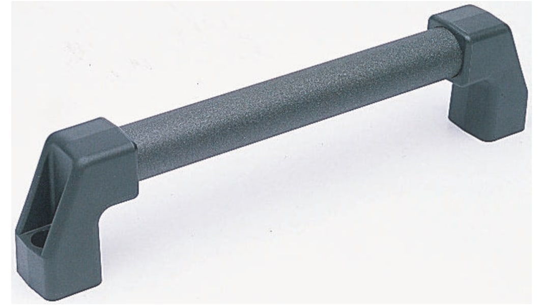Elesa Black Aluminium Handle 78 mm Height, 38mm Width, 374mm Length