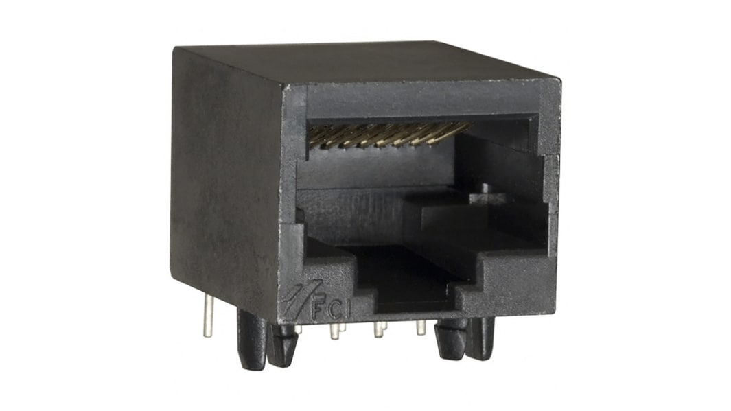 Amphenol Communications Solutions RJ45 モジュラーコネクタ, メス, RJ45コネクタ, スルーホール実装, Cat3