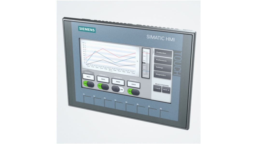 Panel HMI Siemens SIMATIC KTP700 Basic de 7", TFT, Color, 800 x 480, conectividad Ethernet