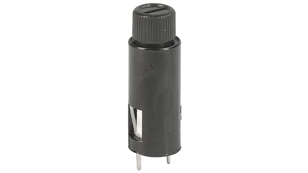 Schurter Printkortmonteret sikringsholder, 6.3A Nej, passer til 5 x 20mm sikring 250V ac