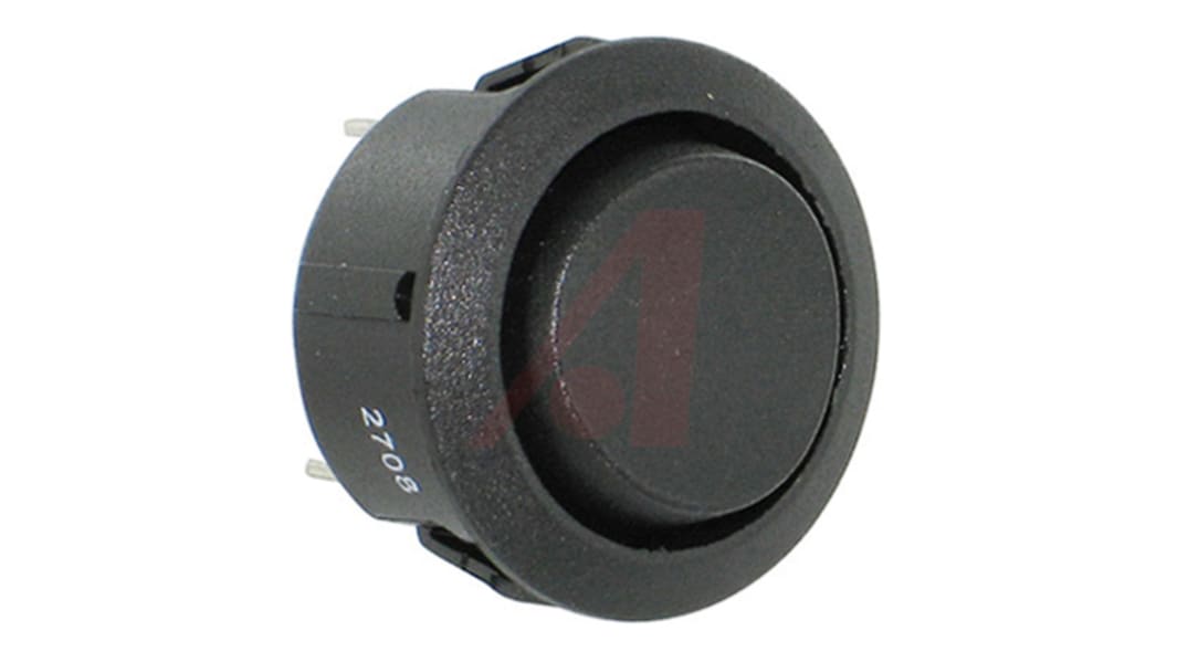 Interruptor de balancín, SRJ24A3BBBNN, Contacto SPDT, On-Off-On, 20 A, No, Negro