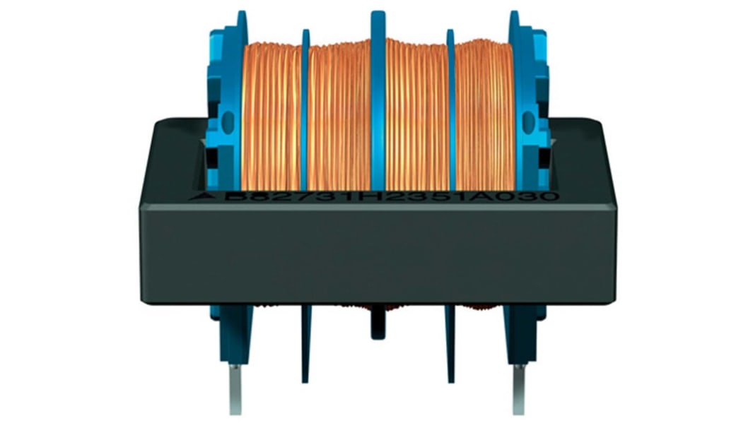 EPCOS 27 mH -30 → +50% Ferrite Power Line Choke, Max SRF:10kHz, 700mA Idc, 1Ω Rdc 250 V ac, B82731H