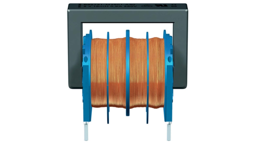 EPCOS 100 mH -30 → +50% Ferrite Power Line Choke, Max SRF:10kHz, 350mA Idc, 4.5Ω Rdc 250 V ac, B82731M