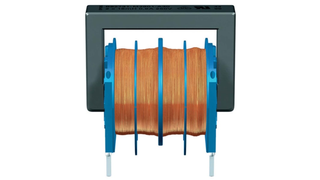 EPCOS 3.3 mH -30 → +50% Ferrite Power Line Choke, Max SRF:10kHz, 1.8A Idc, 140mΩ Rdc 250 V ac, B82731M