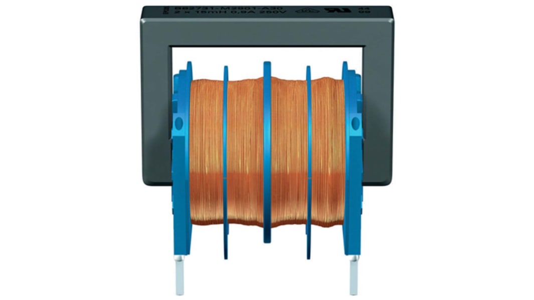 EPCOS 47 mH -30 → +50% Ferrite Power Line Choke, Max SRF:10kHz, 500mA Idc, 2Ω Rdc 250 V ac, B82731M