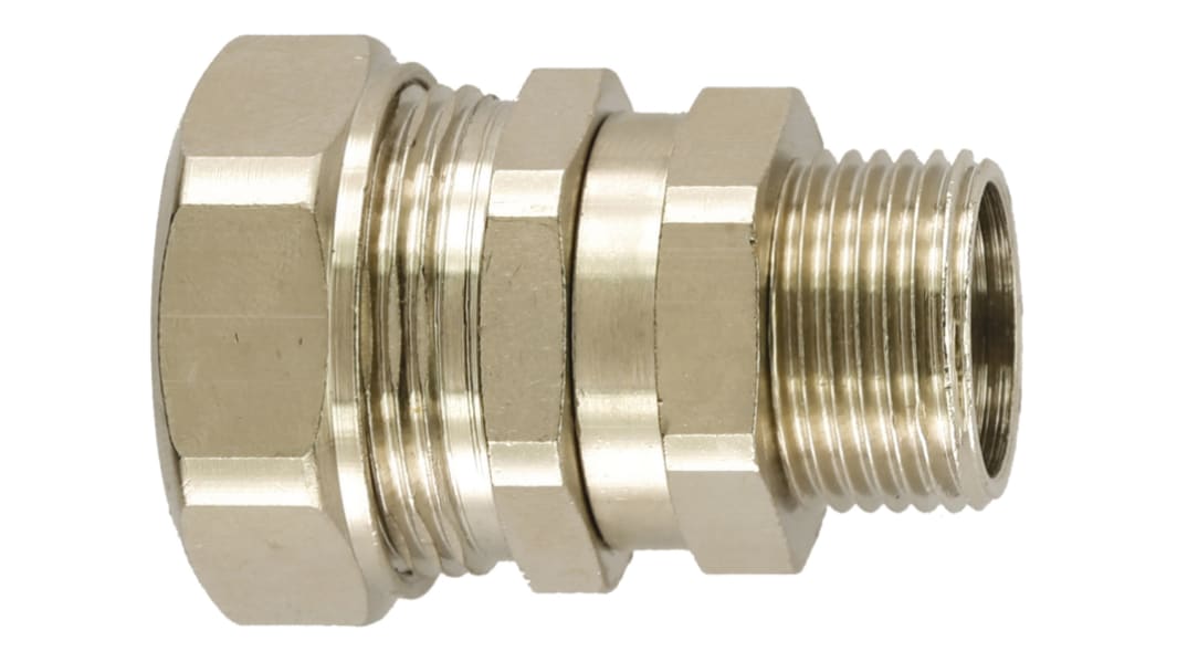 Raccordo per cavi Flexicon FSU20-M20-C-S FSU, Diritto, girevole in Ottone zincato Nickelato, filetto M20, 20mm,