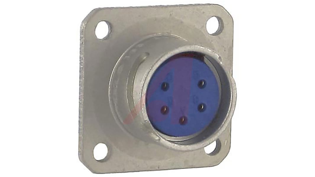 Amphenol Industrial, 165, Copper 5 Way Panel Mount MIL Spec Circular Connector, Socket Contacts, Bayonet