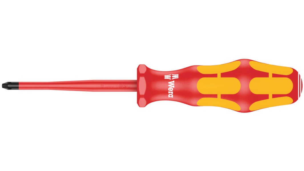 Wera Phillips Insulated Screwdriver, PH1 Tip, 80 mm Blade, VDE/1000V, 178 mm Overall