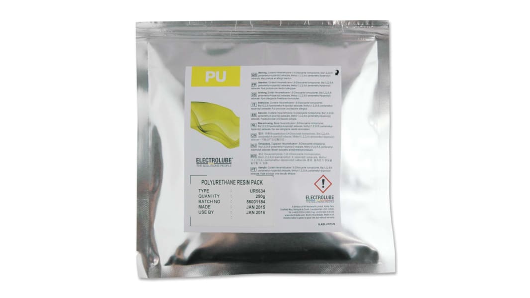 Resina in poliuretano Electrolube Trasparente, Confezione da 250 g, -40 → +120 °C