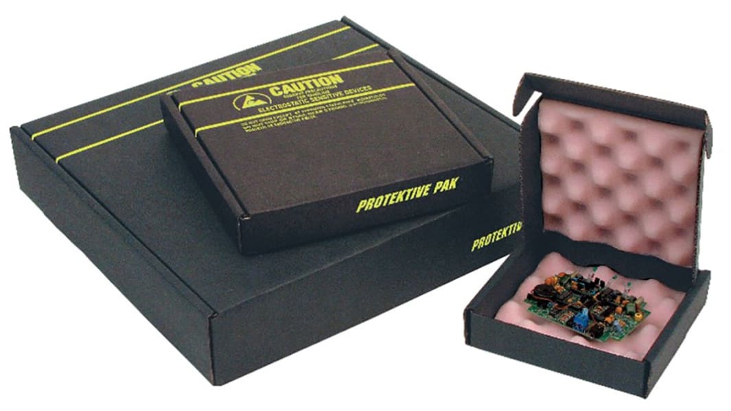 Desco Europe ESD Box, H: 64mm L: 318mm B: 267mm Statische Abschirmung