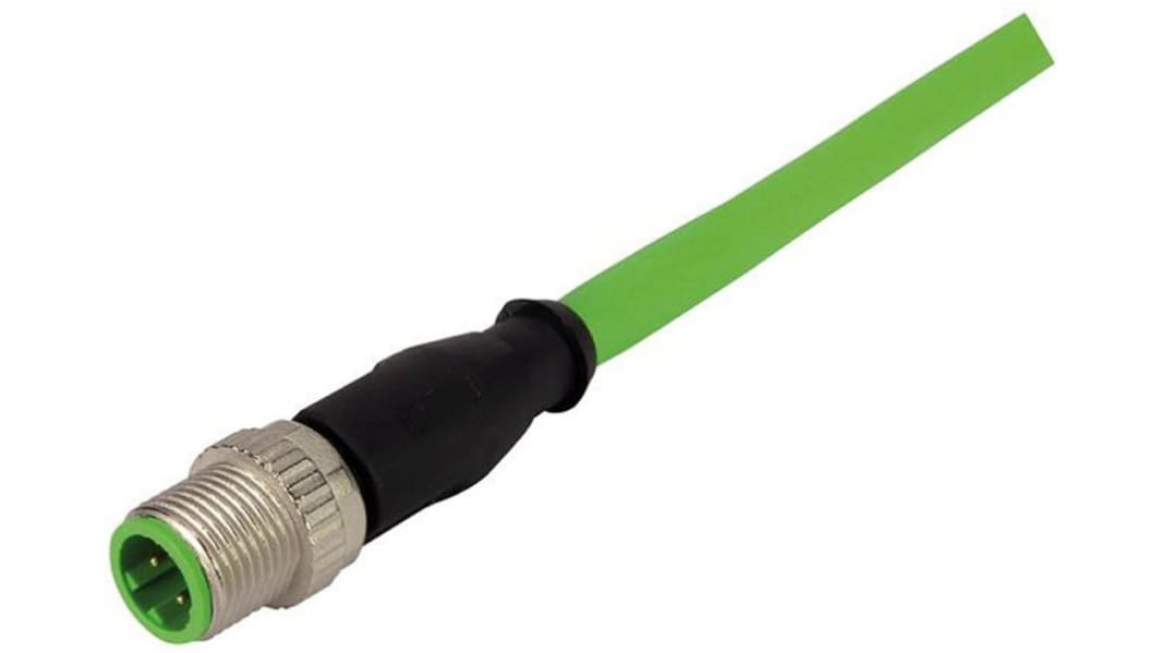 Câble d'actionneur HARTING 4 conducteurs , M12 Mâle vers M12 Mâle, 1m
