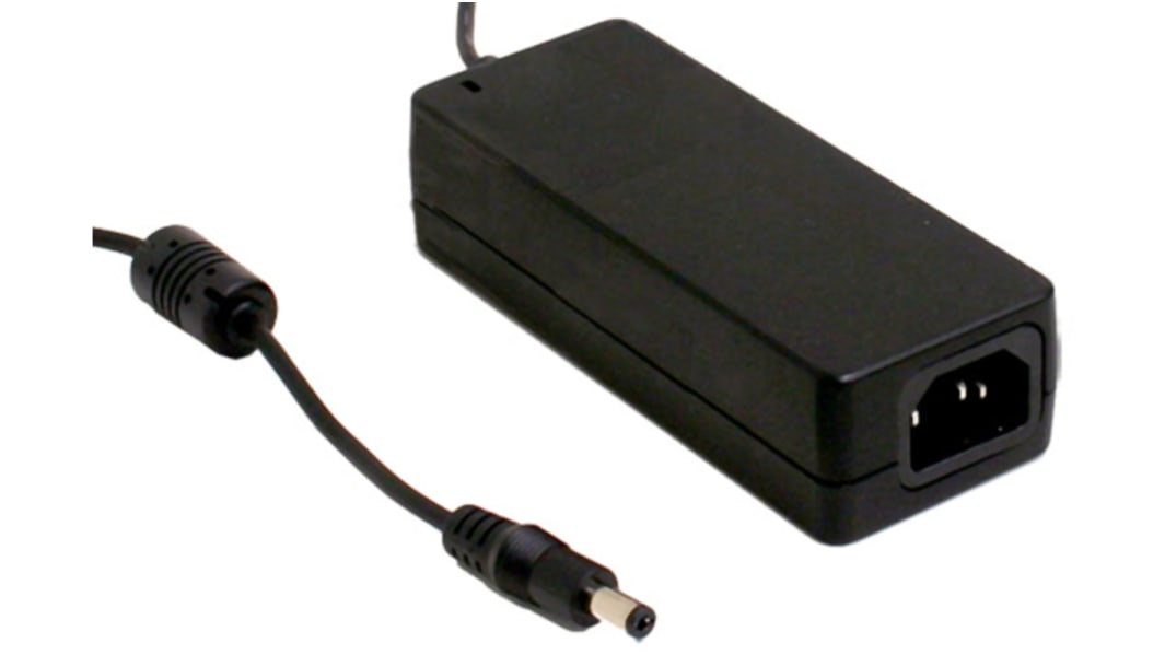 MEAN WELL 60W Power Brick AC/DC Adapter 18V dc Output, 3.3A Output