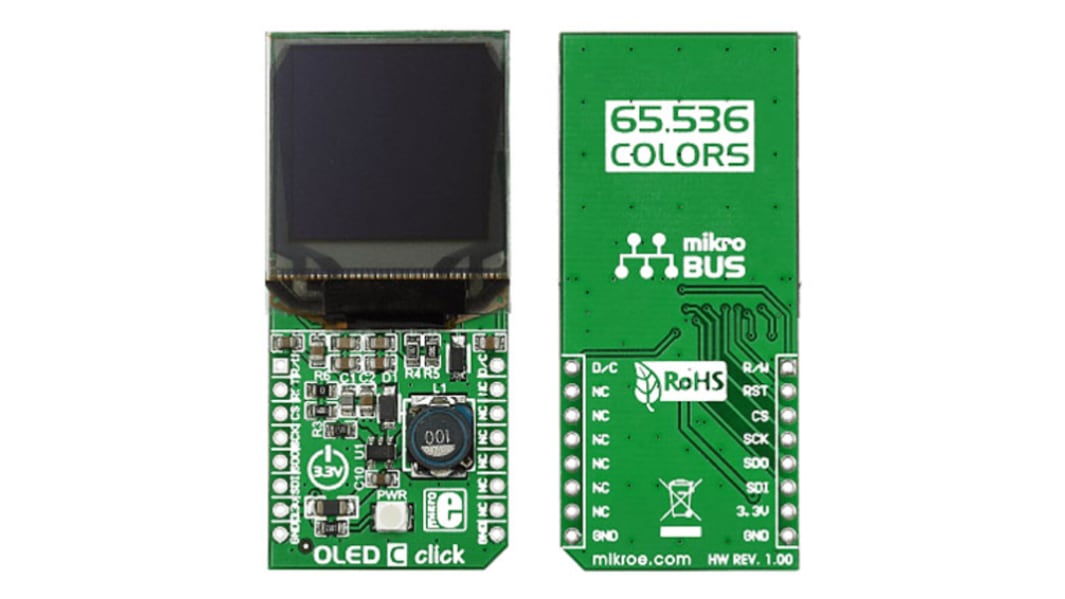 Scheda display MikroElektronika, Display OLED da 1.1poll.