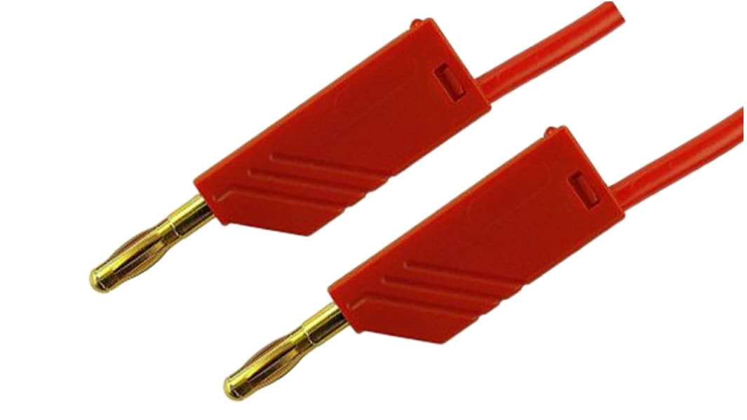 Hirschmann Test & Measurement, 32A, 30 V ac, 60V dc, Red, 500mm Lead Length