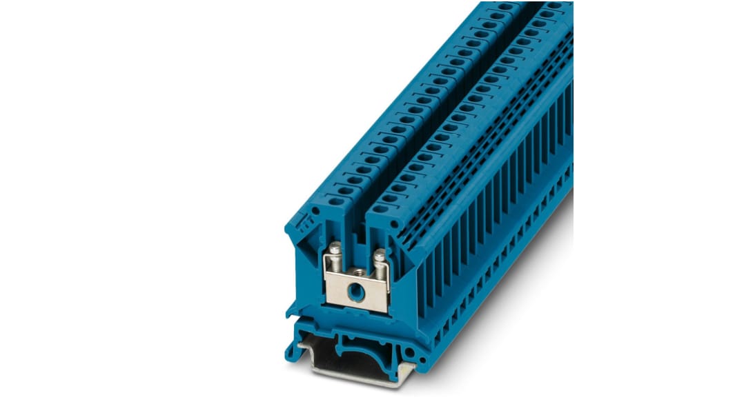 Phoenix Contact 3004090 UK5 BU Series Blue, 0.2 → 4mm², Single-Level, Screw Termination