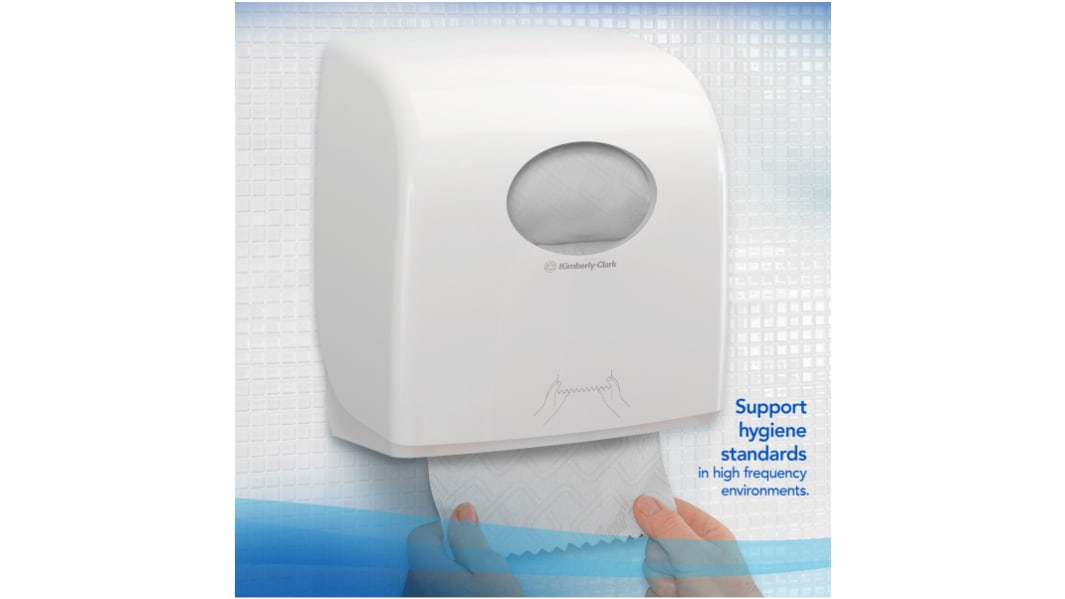 Toalla de Papel Kimberly Clark Essential / Rollo Blanco de 1 capa, 1400 Hojas de 198mm