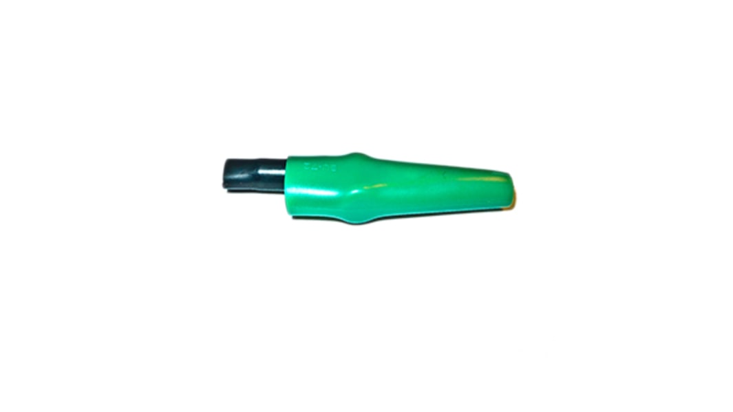 Mueller Electric Vernickelte 7.9mm Krokodilklemme, Grün PVC isoliert, 10A