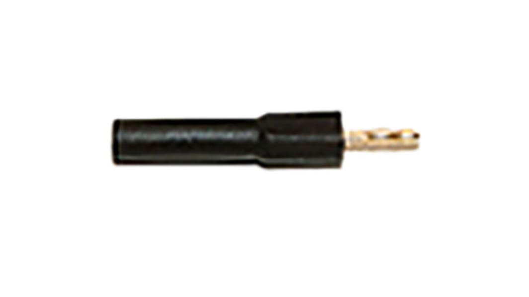 Mueller Electric Black, Male to Female Test Connector Adapter With Brass contacts and Gold Plated - Socket Size: 4mm
