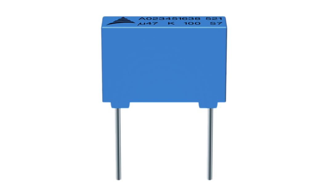 EPCOS B32529 Polyester Film Capacitor, 63V dc, ±10%, 100nF, Through Hole