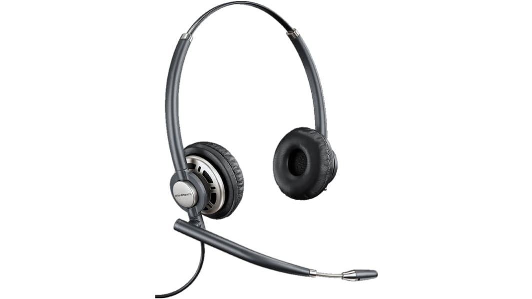 Casque-micro supra-auriculaire Plantronics HW720 Déconnexion rapide Noir