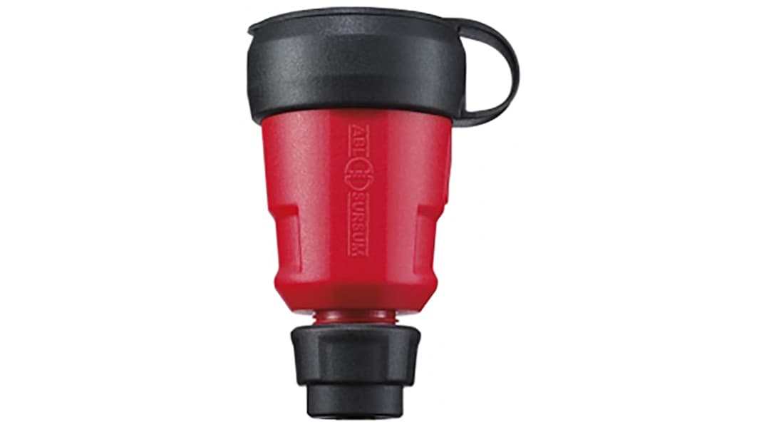 Toma ABL Sursum de 2P+E de color Rojo, para Alemania, 250 V, 16A, De inserción