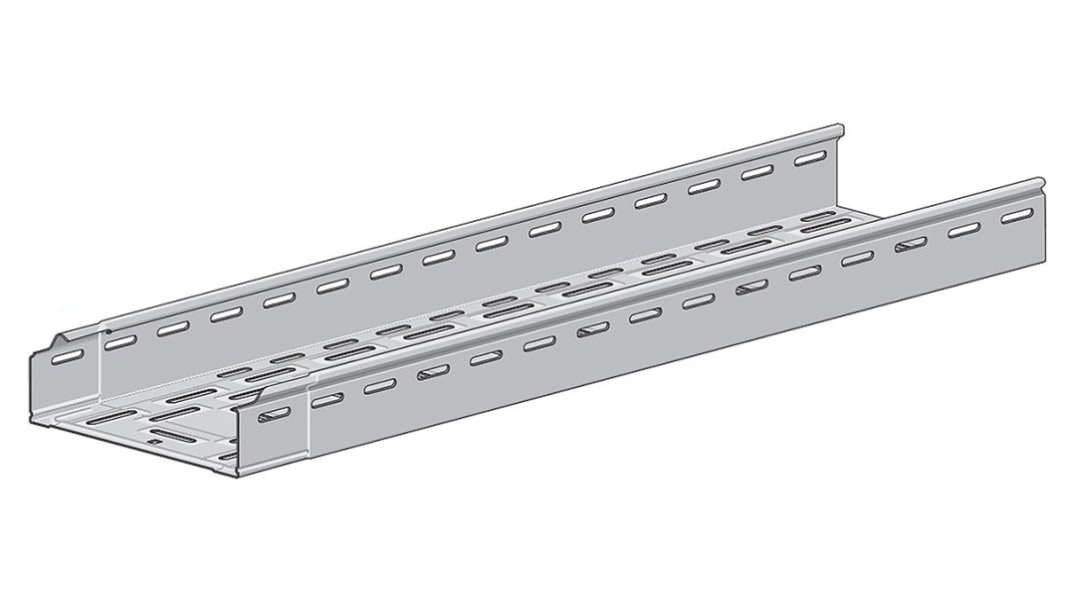 Chemin de câbles en Acier galvanisé Sendzimir, taille 3m x 200 mm x 60mm