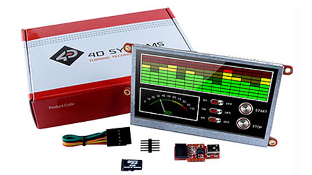 4D Systems SK-43DCT TFT LCD Colour Display / Touch Screen, 4.3in, 480 x 272pixels