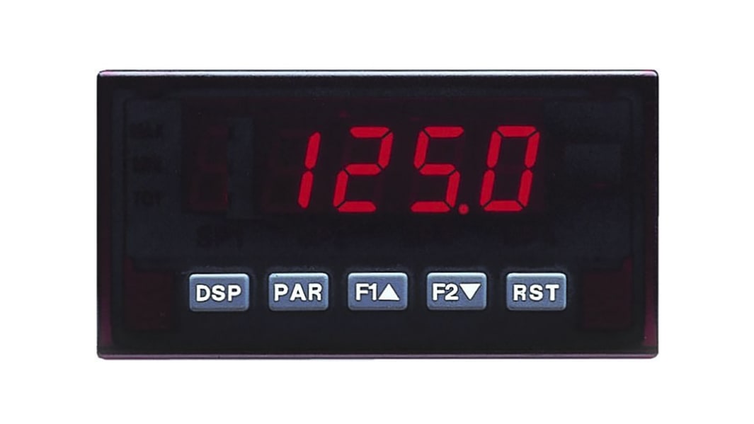 Red Lion PAX Einbaumessgerät für Strom, Dehnungsmessgerät, Temperatur, Spannung H 45mm B 92mm 5-Stellen T. 104.1mm