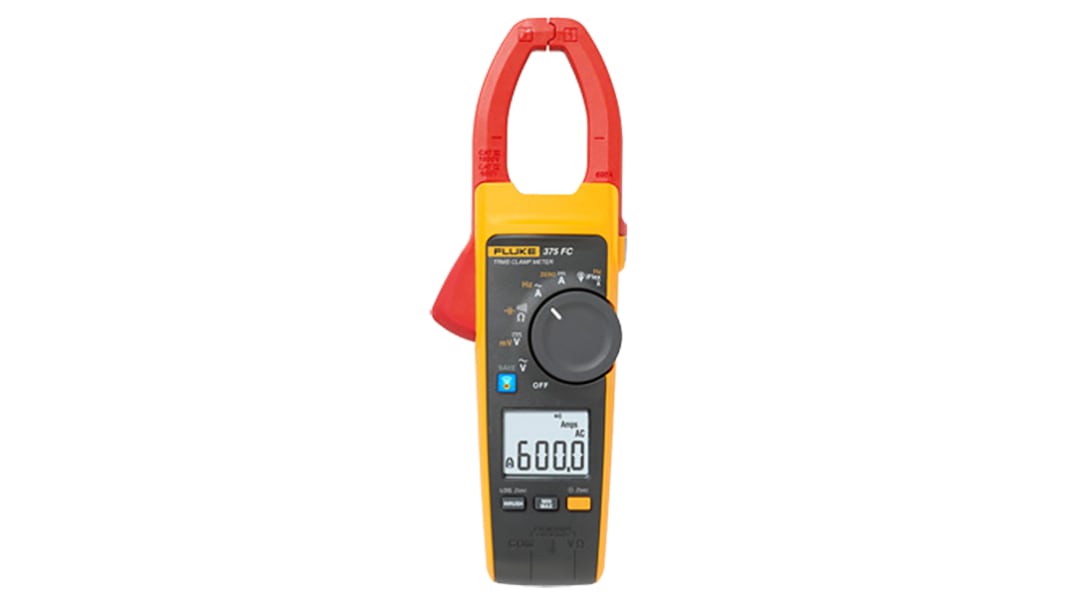 Fluke 375 FC Clamp Meter Bluetooth, 600A dc, Max Current 600A ac CAT III 1000V With RS Calibration