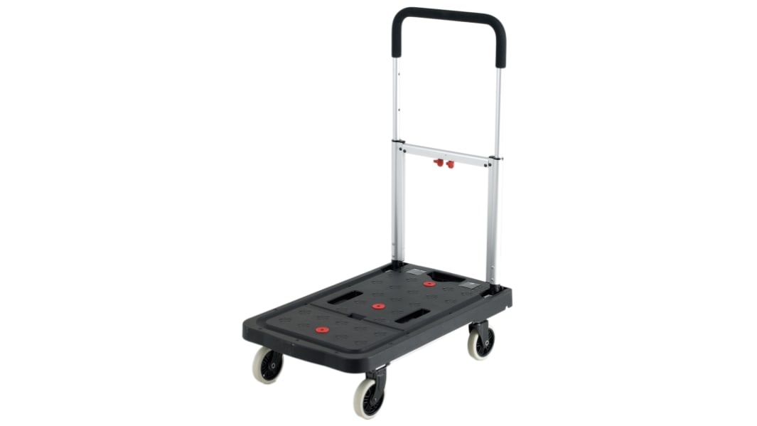 RS PRO Foldable Flatbed Platform Trolley, 920 x 680 x 410mm, 120kg Load