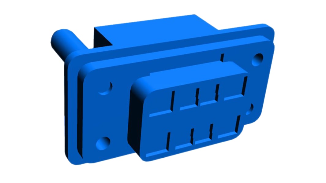 TE Connectivity 5mm Pitch Blind Mate Drawer Connector Backplane Connector, Male, Straight, 4 Column, 2 Row, 8 Way