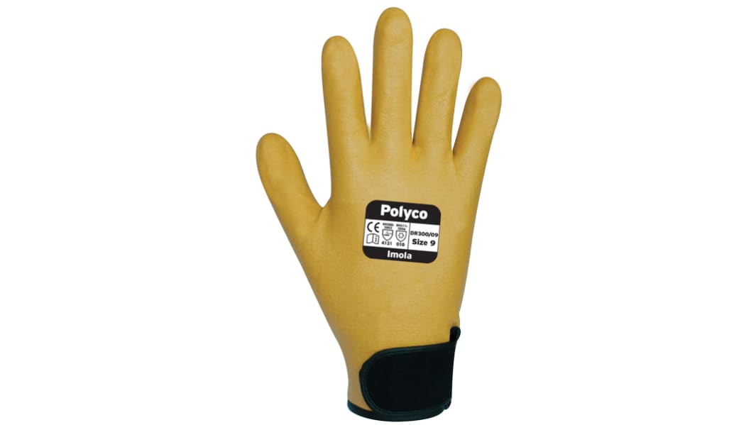 Guanti da lavoro Polyco Healthline Imola, Tg. 9, in Nitrile, col. Marrone