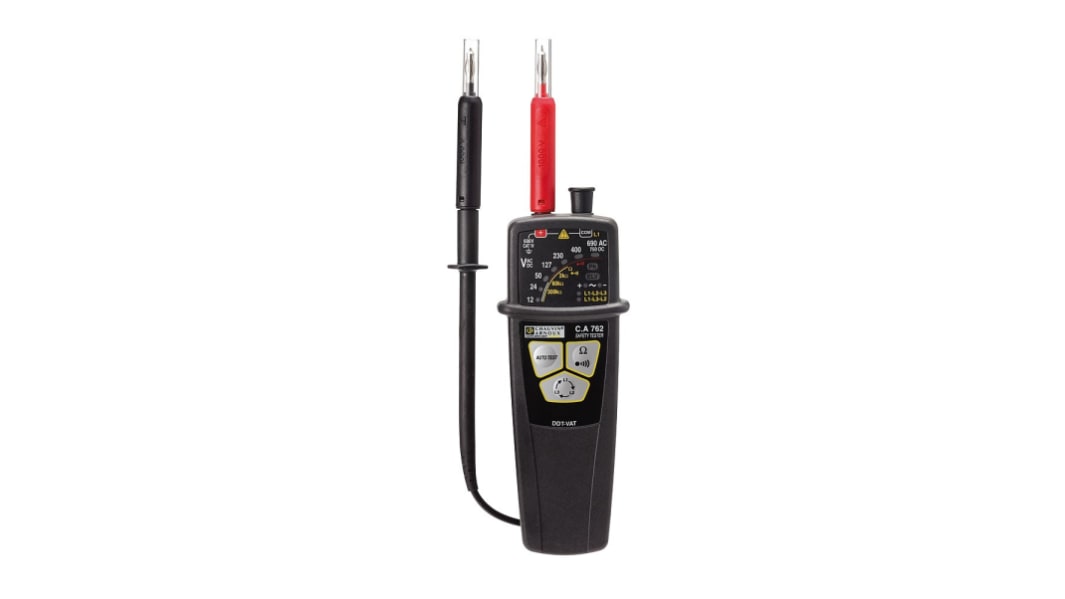 Chauvin Arnoux CA 762 IP2X, LED Voltage tester, 690 V ac, 750V dc, Continuity Check, Battery Powered, CAT IV