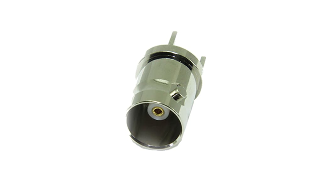 COAX Connectors, Jack PCB Mount BNC Connector, 75Ω, Through Hole Termination, Straight Body