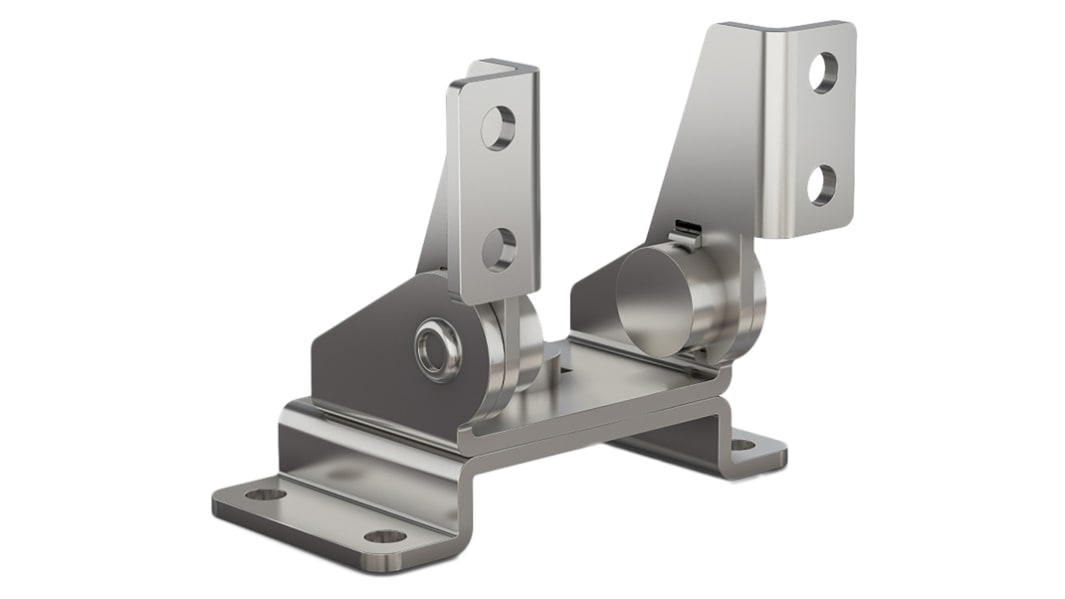 Pinet Edelstahl Drehmomentscharnier Reibscharnier Freischwingend, 51.5mm x 60mm x 30mm